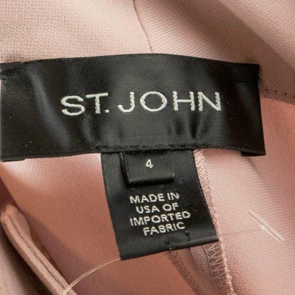 St. John Blush Crepe Tapered Trousers - Picture 5 of 8